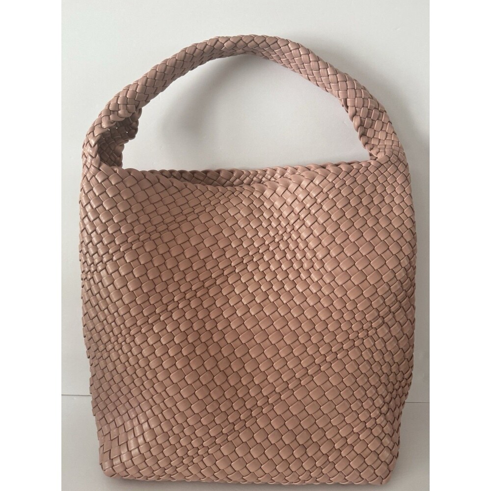 Expressions NYC Pink bag Handle withZip Pouch Gold Hardware Magnet close